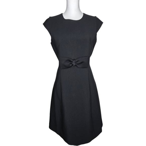 Kate Spade Stretch Crepe‎ Bow Black Dress Read Measurements - Picture 1 of 13